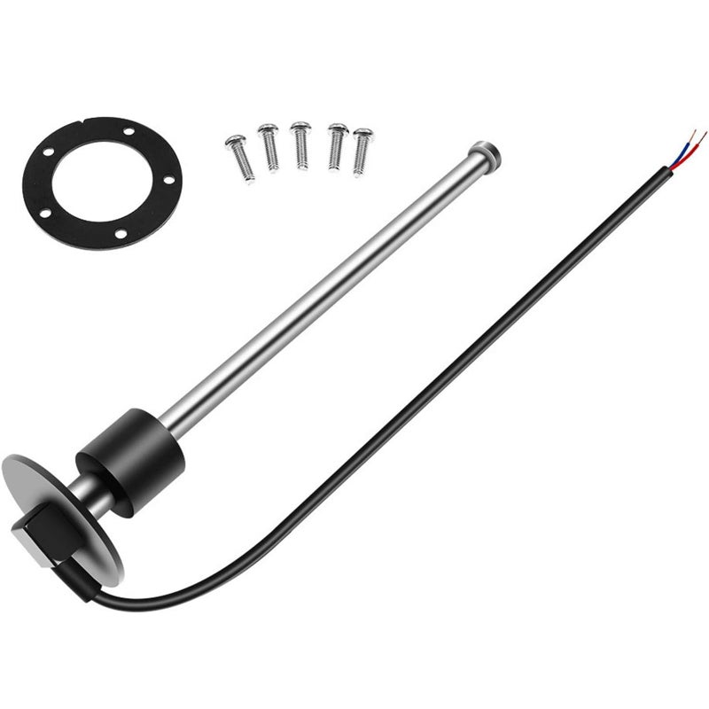 Geloo 240-33ohm 12" Marine Fuel Sending Unit - Gas Tank Sender with Fuel Gauge - Water Level Sensor (300mm) for Car and Boat - Image 1